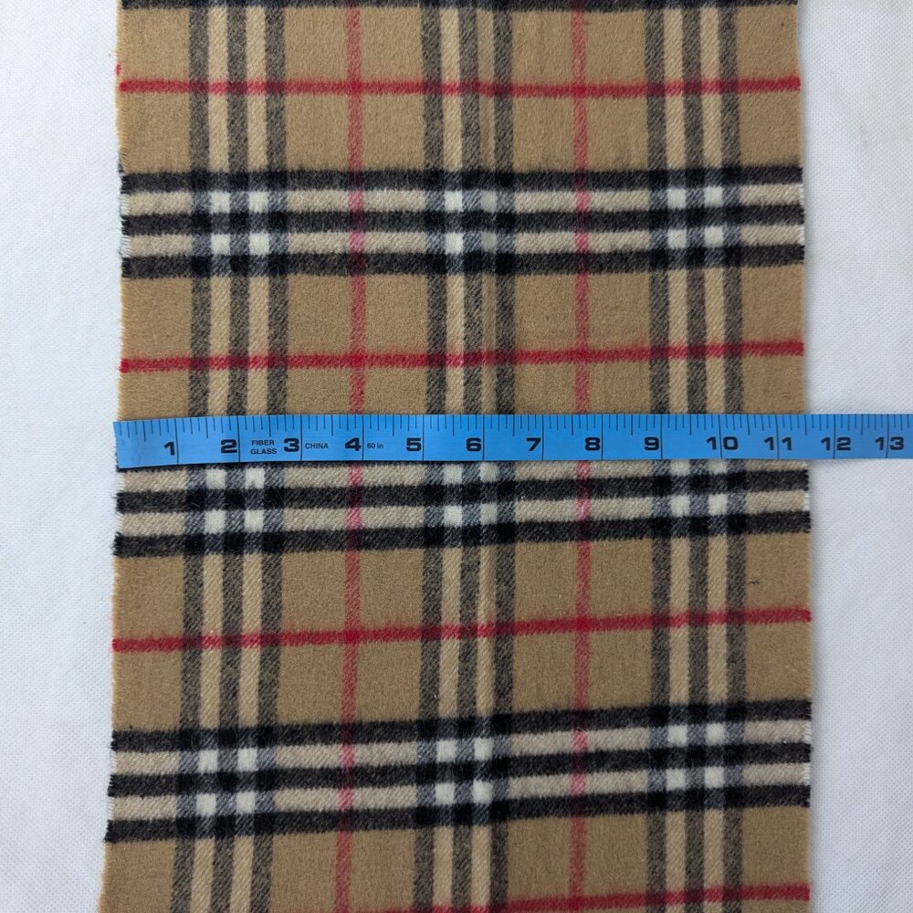 BURBERRY Lambswool Nova Check Scarf – Beige Plaid – Authentic – FAST SHIP NOW - Picture 6 of 6